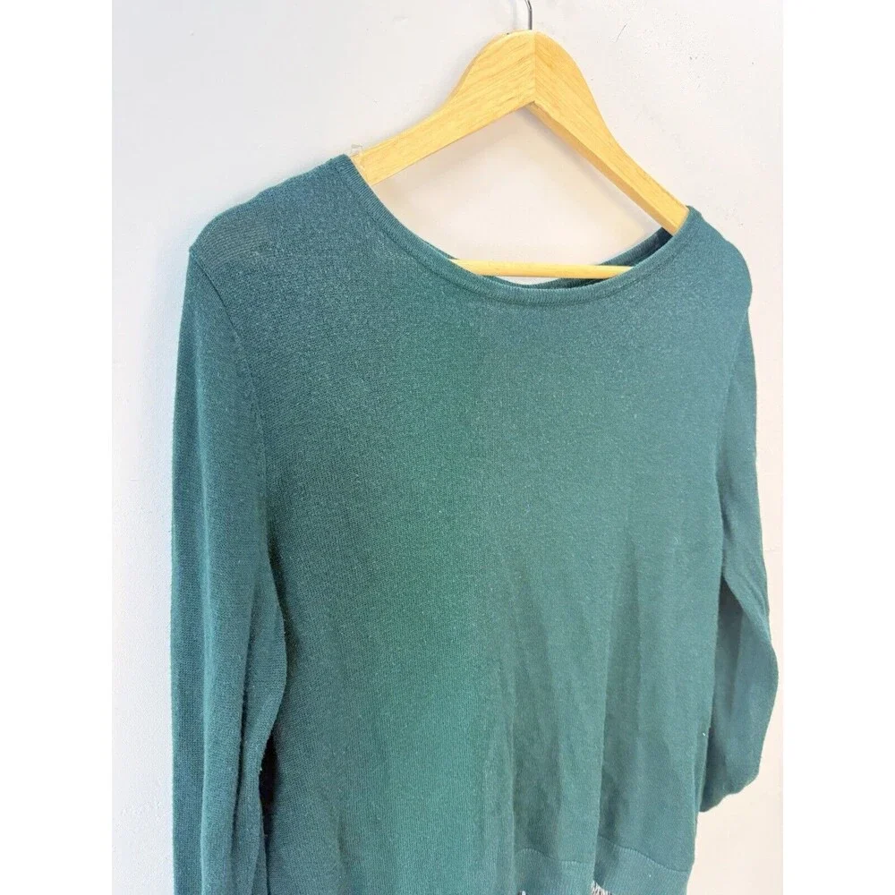 Apt 9 Shirt Women M Black Top Blouse Long Sleeve Ladies - Picture 10 of 11